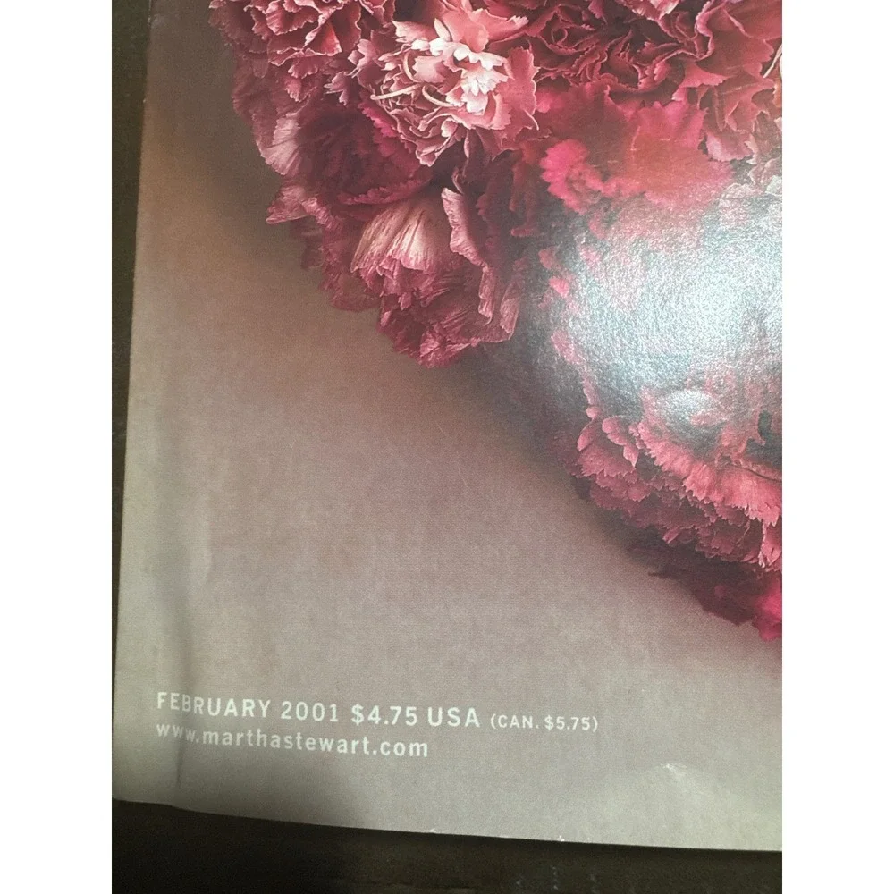 Martha Stewart Living Magazine February 2001 Number 87 Valentine Floral Heart